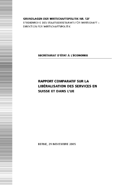 Rapport comparatif sur la libéralisation des services en Suisse et dans l'UE-1